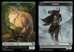 Cat (0030) // Zombie (0019) Double-Sided Token - Foil